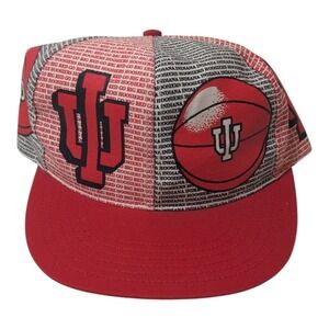 Vintage Indiana Hoosiers Hat Snapback‎ Basketball Graphic Made in USA Rare